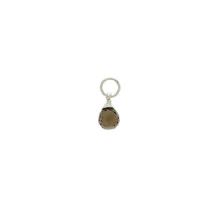 C051003* - Sterling Silver and Faceted Smoky Quartz Charm
