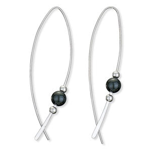 E054011 - Sterling Silver and Hematite Earrings