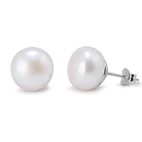 E068023 - 8mm Freshwater Pearl and Sterling Silver Post Earrings