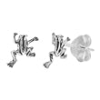 E068030 - Sterling Silver Frog Post Earrings