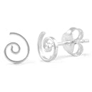 E068048 - Sterling Silver Spiral Post Earrings