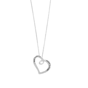 N005238 - Sterling Silver "You Hold My Heart Forever" Necklace