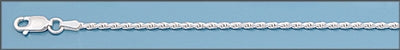 N068015 - 1mm Sterling Silver Italian Rope Chain