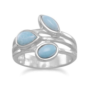 R005086 - Sterling Silver and Multi-Stone Larimar Ring