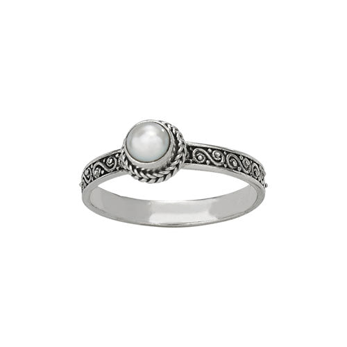 R054020 - Sterling Silver/ Pearl Ring