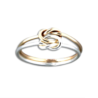 R064015 - Sterling Silver and Gold-Filled Knot Ring